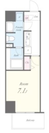 長堀橋駅 徒歩5分 7階の物件間取画像